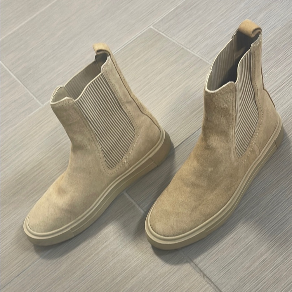 Tan Suede Chelsea Boots